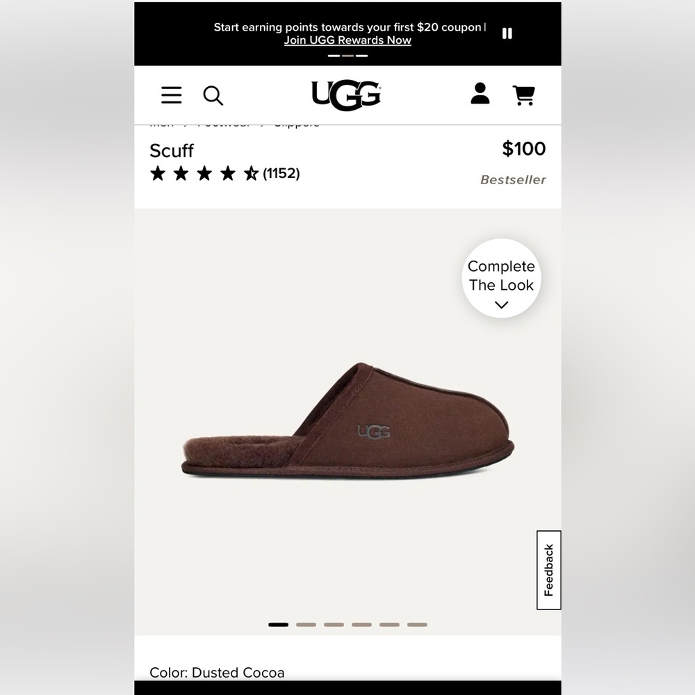 NWT UGG scuff slippers sz 9